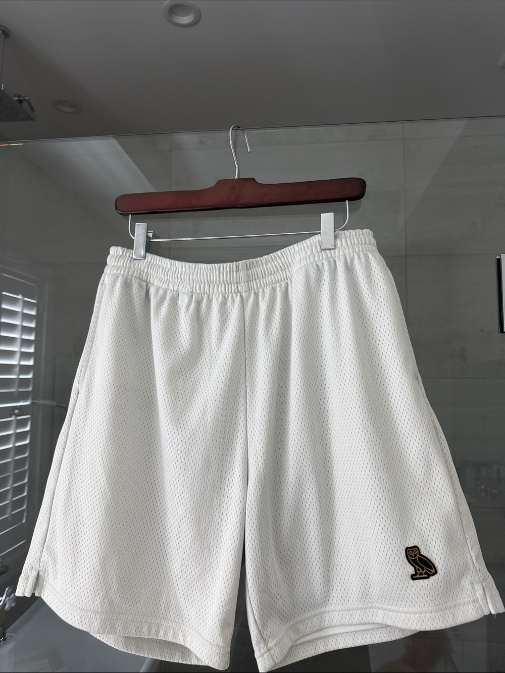 October’s Very Own White Mesh Sports Shorts